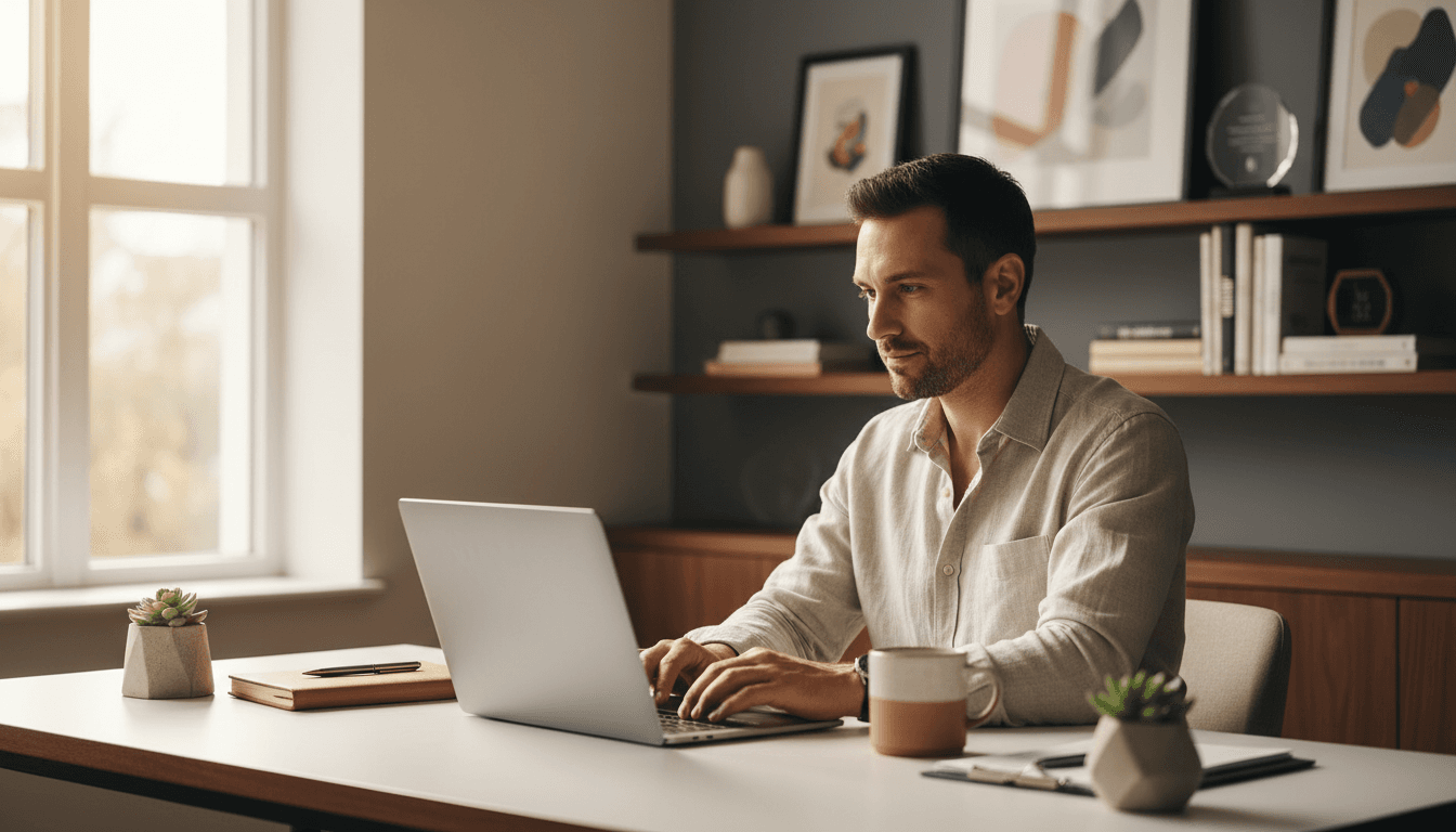 Business owner managing finances with clarity and confidence